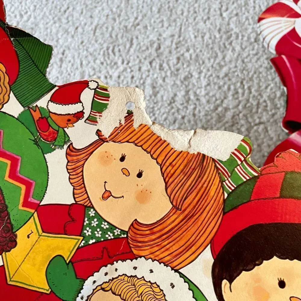Set of 4 Holiday Christmas Diecuts by Eureka U.S.A. Candy cane Santa/Sleigh Caro